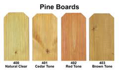 the variety of colours that timber can be stained